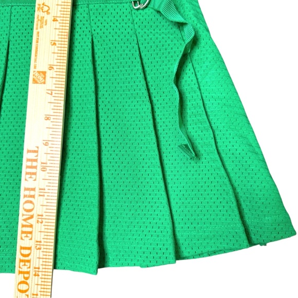 Urban Outfitters OU Pleated Blokette Kelly Green Mini Skirt Size 1 - Picture 4 of 5
